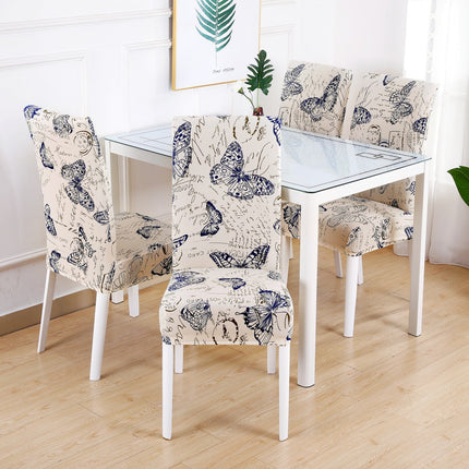 Housse de dossier de chaise florale à haute élasticité, 1 pièce, amovible, lavable, pour maison, hôtel, Restaurant