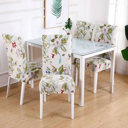Housse de dossier de chaise florale à haute élasticité, 1 pièce, amovible, lavable, pour maison, hôtel, Restaurant