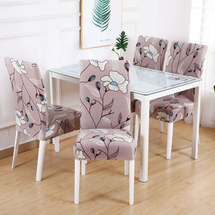 Housse de dossier de chaise florale à haute élasticité, 1 pièce, amovible, lavable, pour maison, hôtel, Restaurant