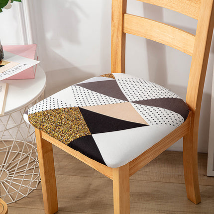 1 Piece Stretch Printed Washable Chair Seat Cover, Removable Upholstered Chair Seat Protector, Kitchen Office Use