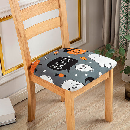 1 Piece Stretch Printed Washable Chair Seat Cover, Removable Upholstered Chair Seat Protector, Kitchen Office Use