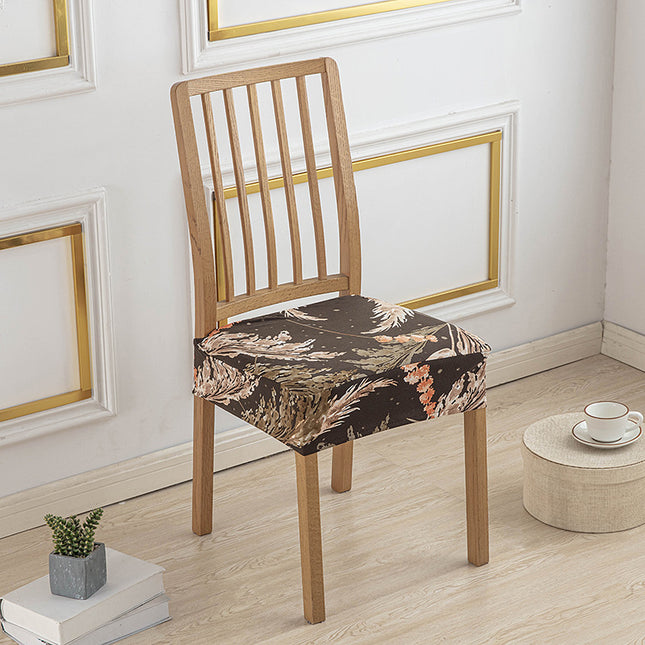 1  Pack Printed Stretch Chair Seat Cover for Restaurant, Home Hotel Dining Chair Seat Protector Chair Cover