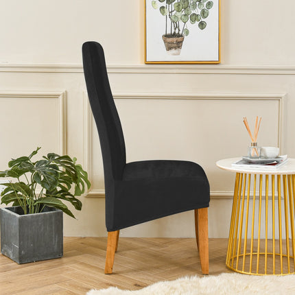 1 paquet de housses de chaise de cuisine en velours renard à dossier haut, housses de chaise extensibles pour Restaurants, hôtels, cérémonies, Restaurants