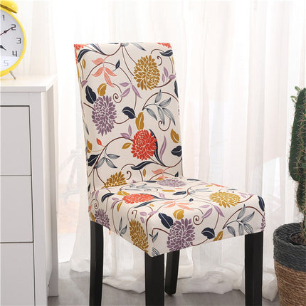 Housse de chaise élastique universelle, ensemble de 1 paquet, quatre saisons, housse de chaise de bureau, hôtel, restaurant, impression à domicile, une pièce
