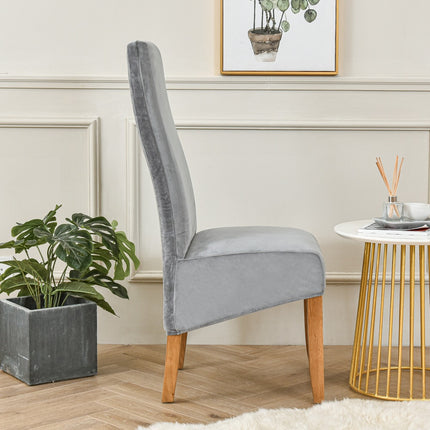 1 paquet de housses de chaise de cuisine en velours renard à dossier haut, housses de chaise extensibles pour Restaurants, hôtels, cérémonies, Restaurants