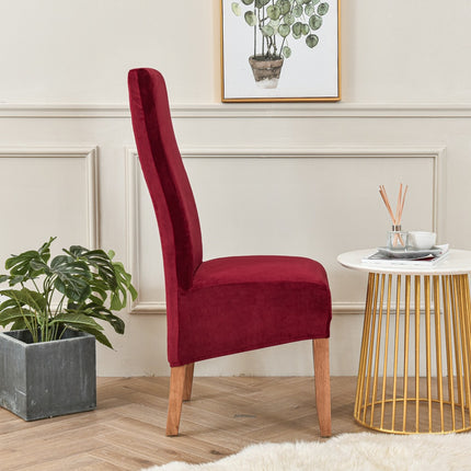 1 paquet de housses de chaise de cuisine en velours renard à dossier haut, housses de chaise extensibles pour Restaurants, hôtels, cérémonies, Restaurants