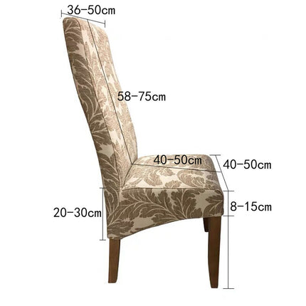 1 paquet de housses de chaise de cuisine en velours renard à dossier haut, housses de chaise extensibles pour Restaurants, hôtels, cérémonies, Restaurants