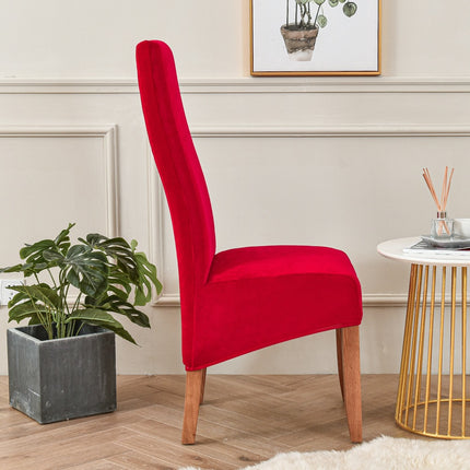 1 paquet de housses de chaise de cuisine en velours renard à dossier haut, housses de chaise extensibles pour Restaurants, hôtels, cérémonies, Restaurants