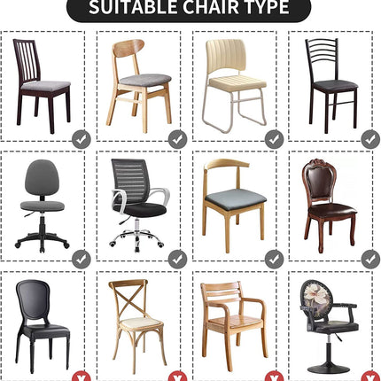 1 paquet de housses de siège de chaise de salle à manger, housse de protection de siège élastique de chaise de cuisine, housses de chaise de salle à manger pour chaises en bois de maison