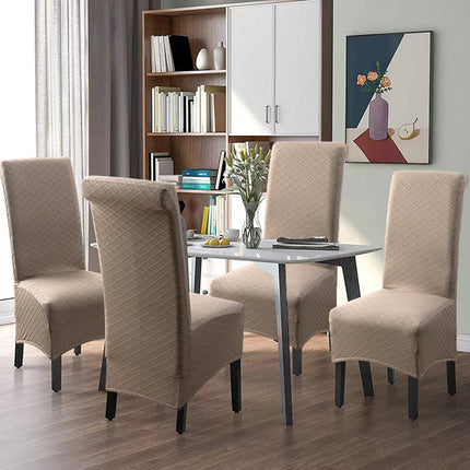 1 paquet de housses de chaise de salle à manger imperméables, housses de chaise extensibles super ajustées adaptées aux sièges des cuisines, des restaurants et des banquets