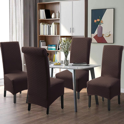 1 paquet de housses de chaise de salle à manger imperméables, housses de chaise extensibles super ajustées adaptées aux sièges des cuisines, des restaurants et des banquets