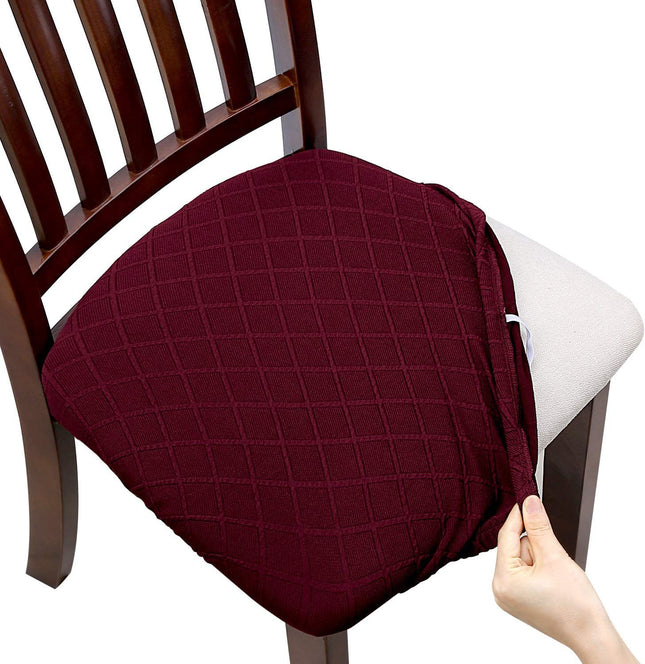 1 Pack Jacquard Chair Cushion Cover, Elastic Chair Cover, Hotel Home Chair Cover, Removable Washable Dining Chair Cover Protector