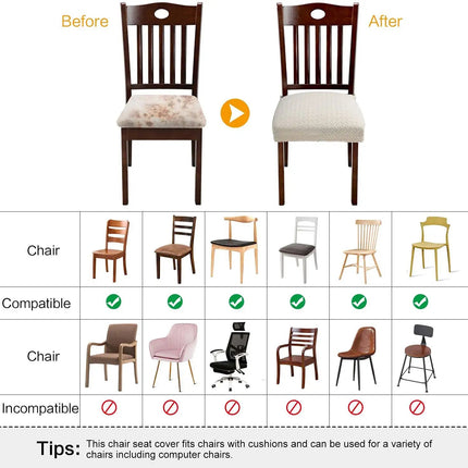 1 paquet adapté aux housses de chaise de restaurant amovible lavable jacquard élastique salle à manger chaise housse de protection