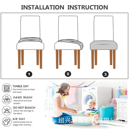 1 paquet adapté aux housses de chaise de restaurant amovible lavable jacquard élastique salle à manger chaise housse de protection