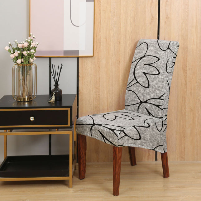 1 Pack dining room with stretch printed chair covers, washable, removable dining chair protectors for hotels, ceremonies, banquets