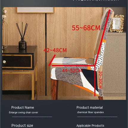 1 paquet de housses de chaise extensibles imprimées pour salle à manger, lavables et amovibles pour hôtels, cérémonies, banquets.