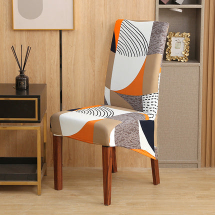 1 paquet de housses de chaise extensibles imprimées pour salle à manger, lavables et amovibles pour hôtels, cérémonies, banquets.