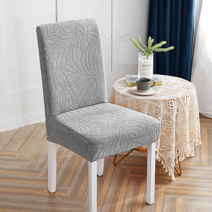 1 Pack Chair Covers Solid Color Jacquard Leaf Waterproof Jacquard Seat Package Chair Covers Office Stretch Modern Simple Chair Covers