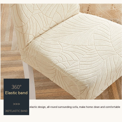 1 Pack Chair Covers Solid Color Jacquard Leaf Waterproof Jacquard Seat Package Chair Covers Office Stretch Modern Simple Chair Covers