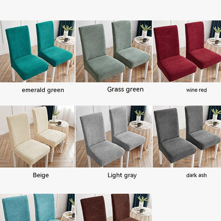 1 Pack Chair Covers Solid Color Jacquard Leaf Waterproof Jacquard Seat Package Chair Covers Office Stretch Modern Simple Chair Covers