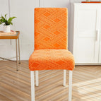 Templlarly velvet chair sleeve-rattan-orange yellow
