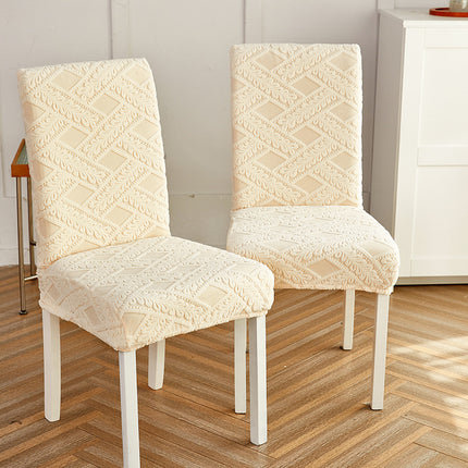 1 Pack Dining Room Chair Covers Kitchen Chair Covers , Elastic Sofa Chair Covers Sofa Cover -Solid Color Jacquard Pattern