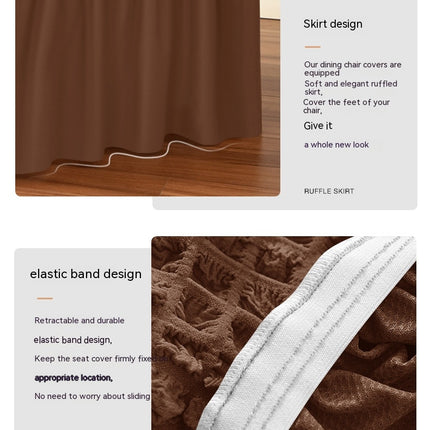 Couverture complète extensible, jupe en treillis à bulles, chaise de salle à manger d'hôtel avec dossier central amovible, housse de chaise à dossier haut simple, 1 paquet