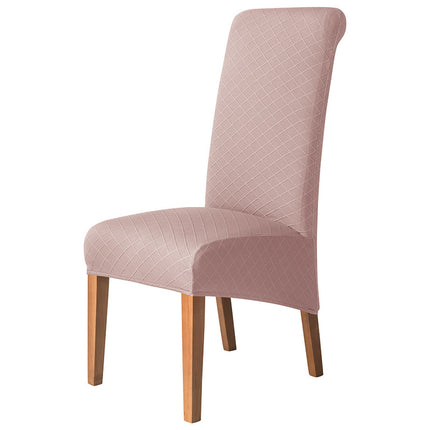 1pack diamond grid solid color high elastic fabric household hotel chair sets dining chair high back chair cover