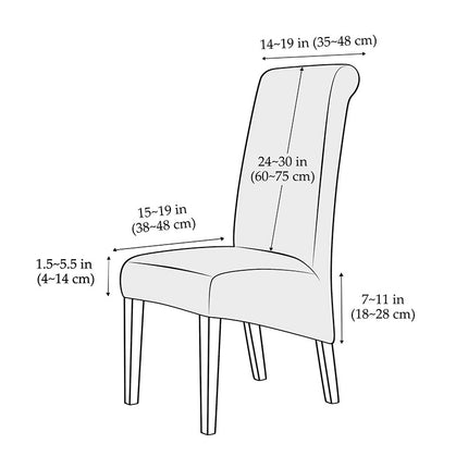 1pack diamond grid solid color high elastic fabric household hotel chair sets dining chair high back chair cover