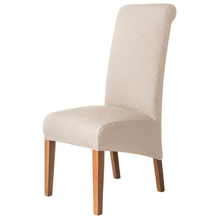 1pack diamond grid solid color high elastic fabric household hotel chair sets dining chair high back chair cover