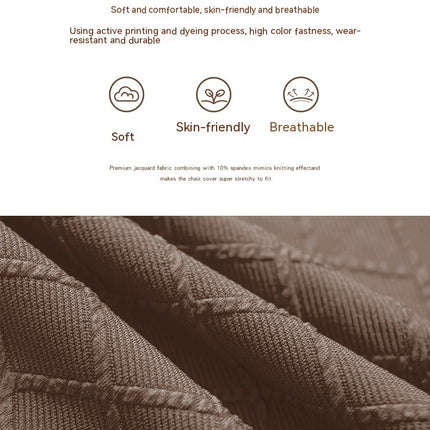 1pack diamond grid solid color high elastic fabric household hotel chair sets dining chair high back chair cover