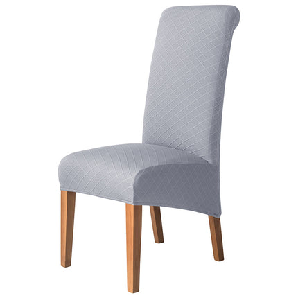 1pack diamond grid solid color high elastic fabric household hotel chair sets dining chair high back chair cover