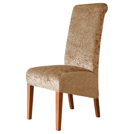 1 Piece Gold Diamond Velvet Fabric Stretch High Chair Cover , For Restaurant Wedding Banquet Party Decoration Cover