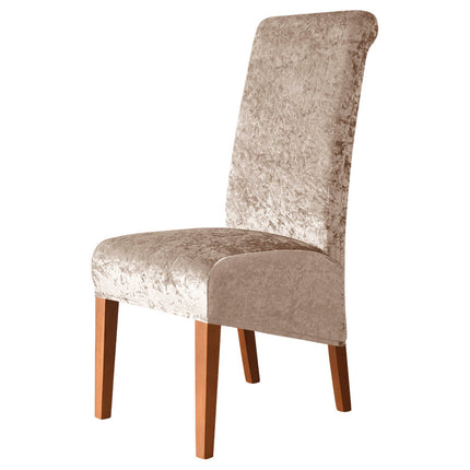 1 Piece Gold Diamond Velvet Fabric Stretch High Chair Cover , For Restaurant Wedding Banquet Party Decoration Cover