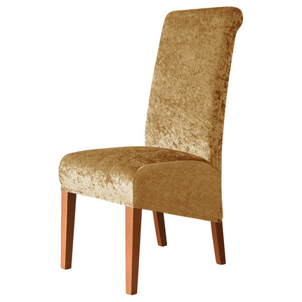 1 Piece Gold Diamond Velvet Fabric Stretch High Chair Cover , For Restaurant Wedding Banquet Party Decoration Cover