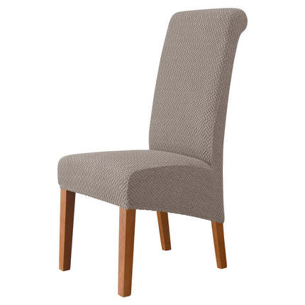 1 Piece High Stretch Fabric Household Hotel Removable Dining Chair High Back Chair Cover T Jacquard Fabric