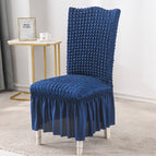 Monochrome Greek Blue-Bubble Skirt Skin Chair House
