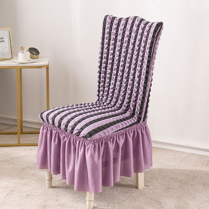 1 Piece Dining Room Chair Cover Stretch Dining Chair Cover Washable with Skirt Furniture Protector Rustic Hotel Ceremony Party