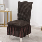 Monochrome strong coffee-bubble gauze skirt stib chair cover