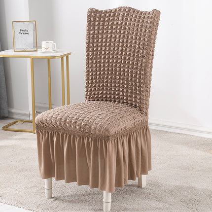 1 Piece Dining Room Chair Cover Stretch Dining Chair Cover Washable with Skirt Furniture Protector Rustic Hotel Ceremony Party
