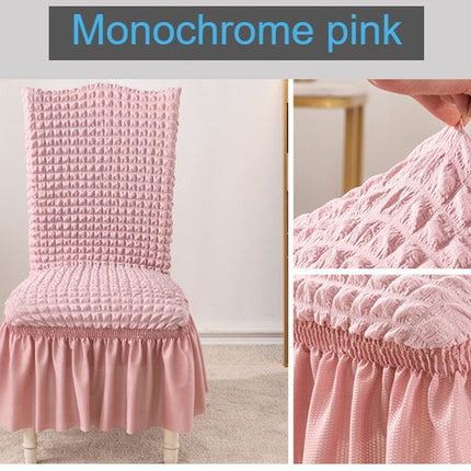 1 Piece Dining Room Chair Cover Stretch Dining Chair Cover Washable with Skirt Furniture Protector Rustic Hotel Ceremony Party