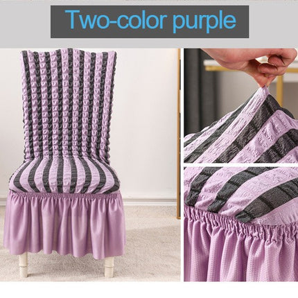 1 Piece Dining Room Chair Cover Stretch Dining Chair Cover Washable with Skirt Furniture Protector Rustic Hotel Ceremony Party