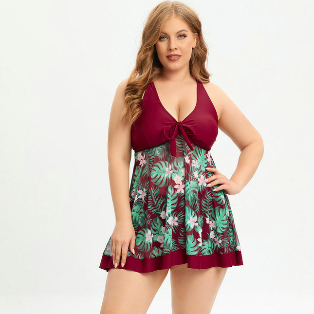 Two Piece Tankini Swimsuits for Women Plus Size Swimdress with Boyshorts