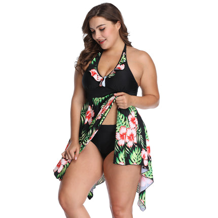 Plus Size Two Piece Swim Dress with Boyshorts for Women Swimsuits Flowy Bathing Suits