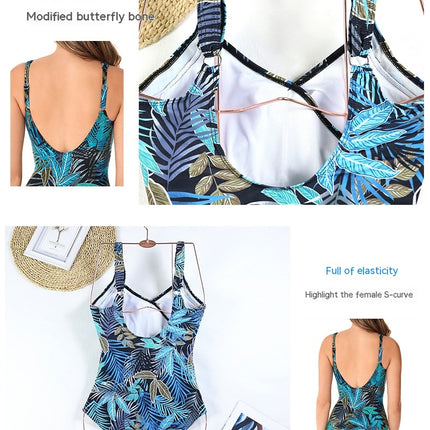Women Slimming One Piece Swimsuits Tummy Control Vintage Bathing Suits