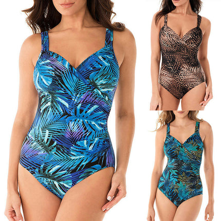 Women Slimming One Piece Swimsuits Tummy Control Vintage Bathing Suits