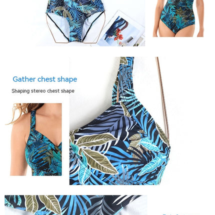 Women Slimming One Piece Swimsuits Tummy Control Vintage Bathing Suits
