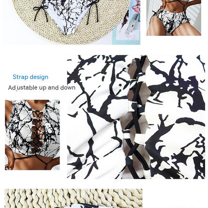Women's Sexy Straps Halter Cross Front 2 Pieces Bikini Set Swimsuit