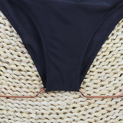 Maillot de bain une pièce pour femme, contrôle du ventre, push-up, col en V, coupe haute