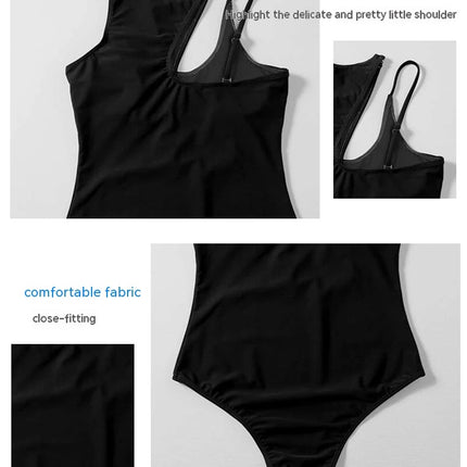 Damen-Badeanzug mit Ausschnitten, hoher Taille, Monikini, einteiliger Badeanzug
